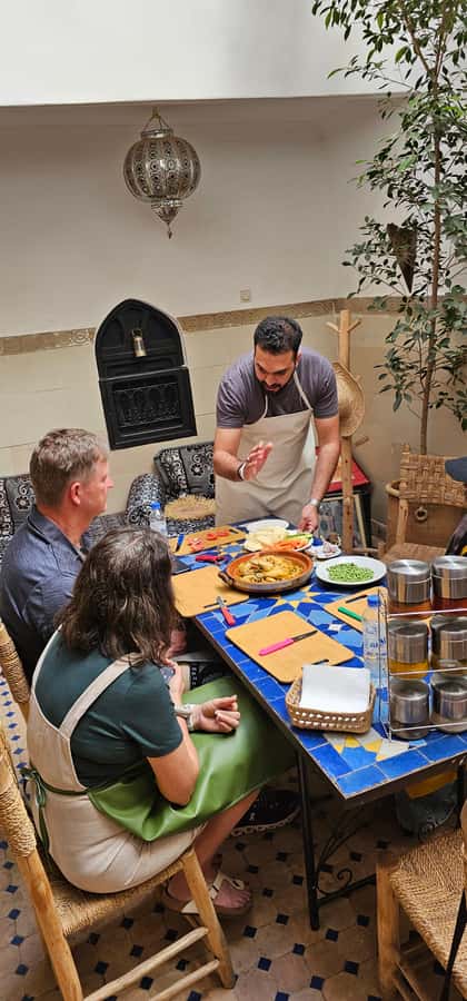 Marrakech: Moroccan Cooking Class with Local Chef - Riad Black Doors workshop, where mint tea sets the tone