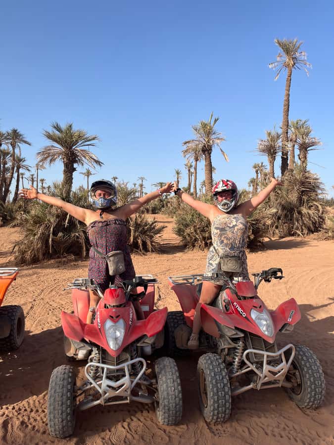 Marrakech: Palm Grove and Jbilat Desert Quad Bike Tour - From KFC Jamaa El Fna To The Palms, Then Into The Jbilat Desert