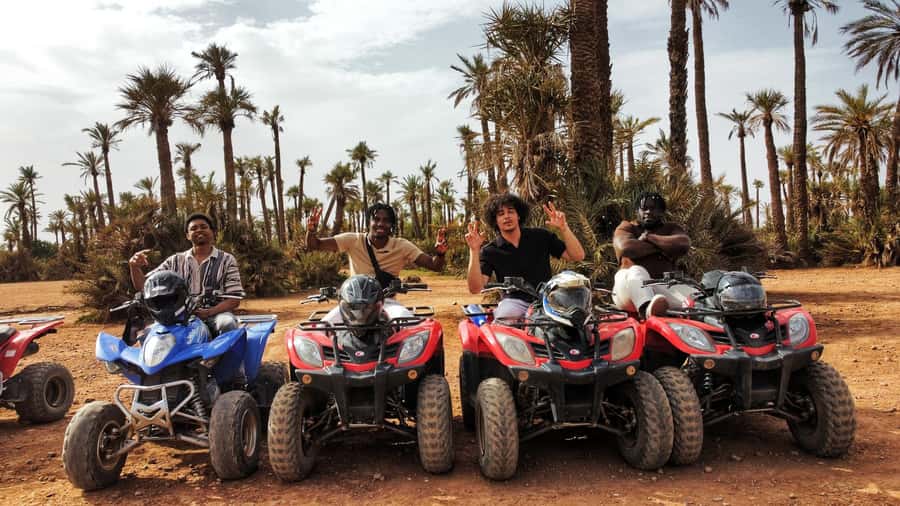 Marrakech: Palmeraie Guided Quad Biking Tour with Tea - Helmets, goggles, and the safety briefing that actually helps