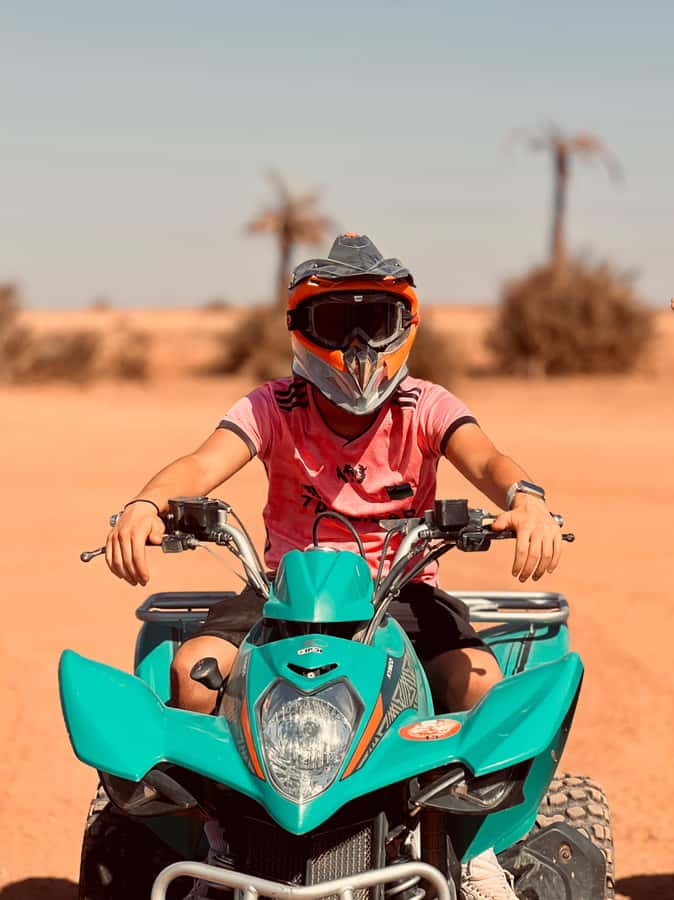 Marrakech: Quad activity in the Palmeraie with Tea break - Safety gear and training: the part that makes first-time riders confident