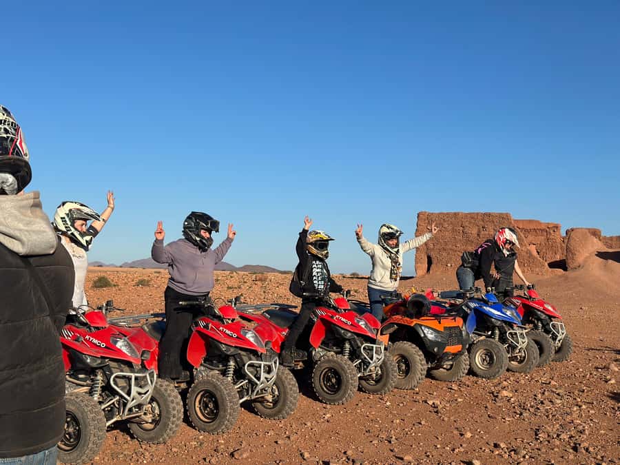 Marrakech: quad Adventure at the Dunes of the palmery desert - The Desert Tea Break: Moroccan Mint Tea and Desert-Side Snacks