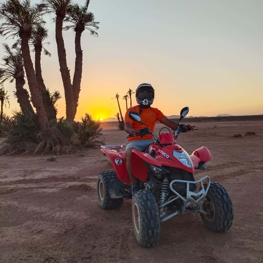 Marrakech: Quad Bike Tour to Palm Oasis and Jbilat Desert - Safety Briefing and Riding Style: Realistic for Beginners