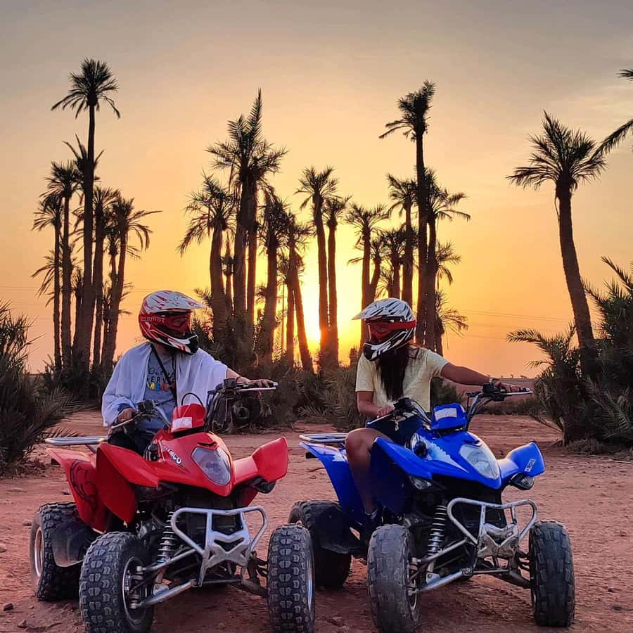 Marrakech: Quad excursion in the palm trees of Marrakech - What the quad ride actually feels like: speed, spacing, and instructor control