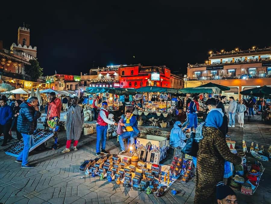 Marrakech: Souk by Night Medina Guided Walking Tour. - Rooftop Moroccan tea finish: the best way to end a night walk