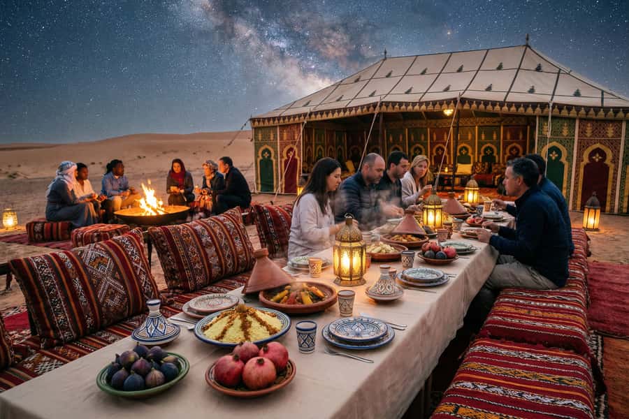 Marrakech to Merzouga: 3-Day Sahara Desert Tour & Camel Ride - Desert Camp Night Under the Stars: Mint Tea, Fire, and Berber Music