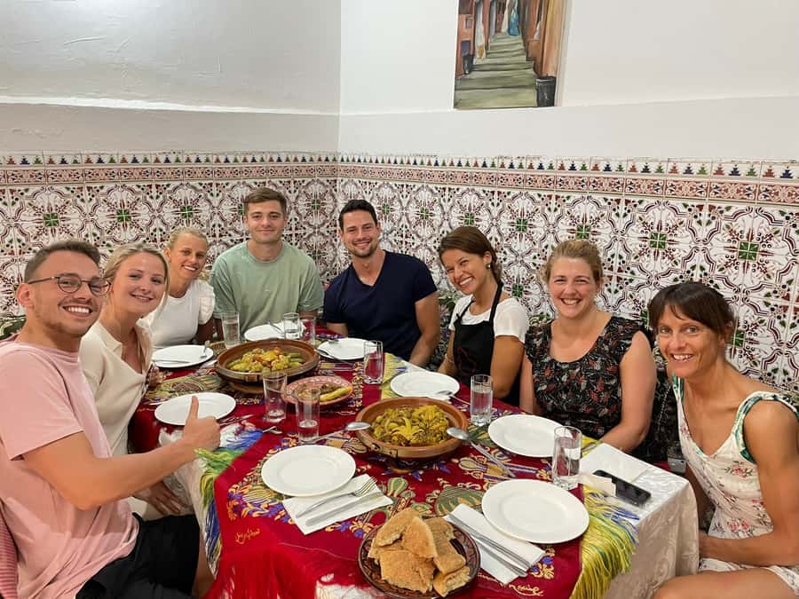 Marrakech: Traditional Moroccan Cooking Class & Market Visit - Entering a Marrakech RiAD Kitchen, With Mint Tea as the Starter