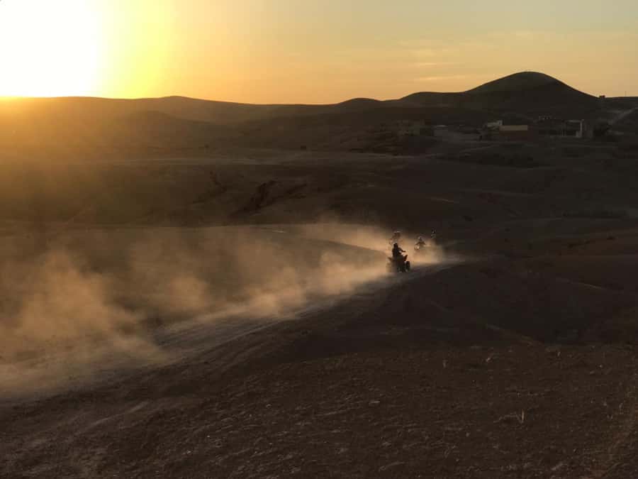 Marrakesh: Agafay Desert Quad & Camel Tour with Dinner - Quad bike in the Agafay Desert, where the fun gets serious