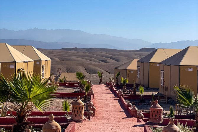 Overnight stay in the Agafay Desert, Deluxe Tent with Show and Swimming Pool - Pickup at 4:00 pm and the drive that sets the pace