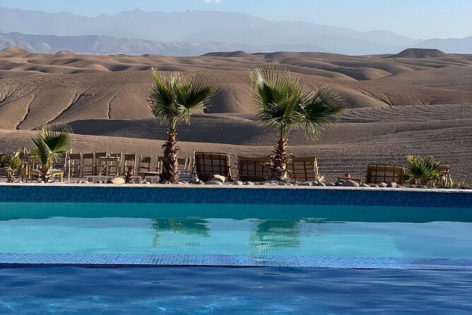 Overnight stay in the Agafay Desert, Deluxe Tent with Show and Swimming Pool - Sleep setup in deluxe private tents versus shared options
