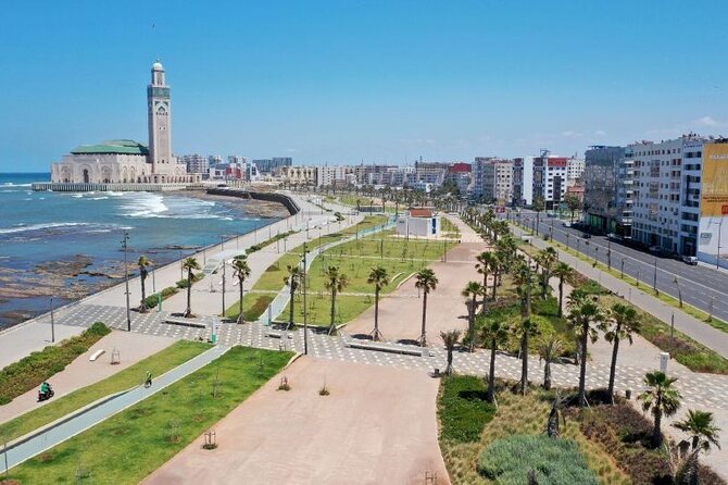 Private Tour of Casablanca with Round Trip Airport Transfer - Ain Diab: seaside air and a real public beach