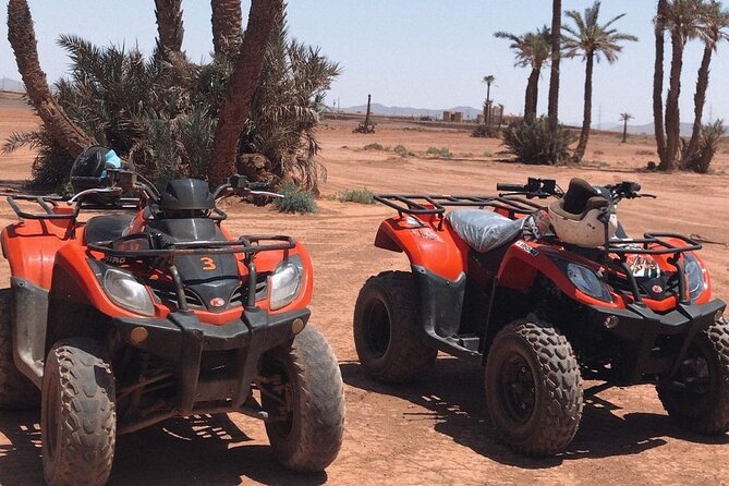 Quad ride at the desert of the Palmeraie of Marrakech - JBilet Désert Tea Break: A Real Morrocan Pause Mid-Adventure