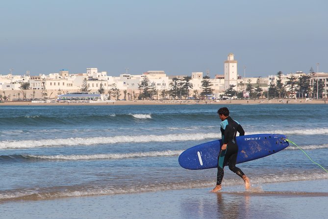 Surf Lesson with local surfer in Essaouira Morocco - Getting to Essaouira Watersports and getting kitted up